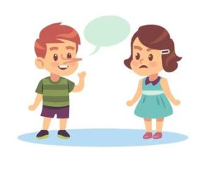 نقش‌بازی دروغگویی در مقاله کودکستان آیندگان پارسی